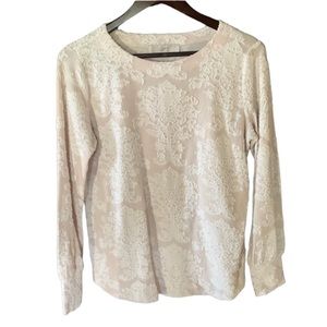 Loft lace embroidered top, sweater